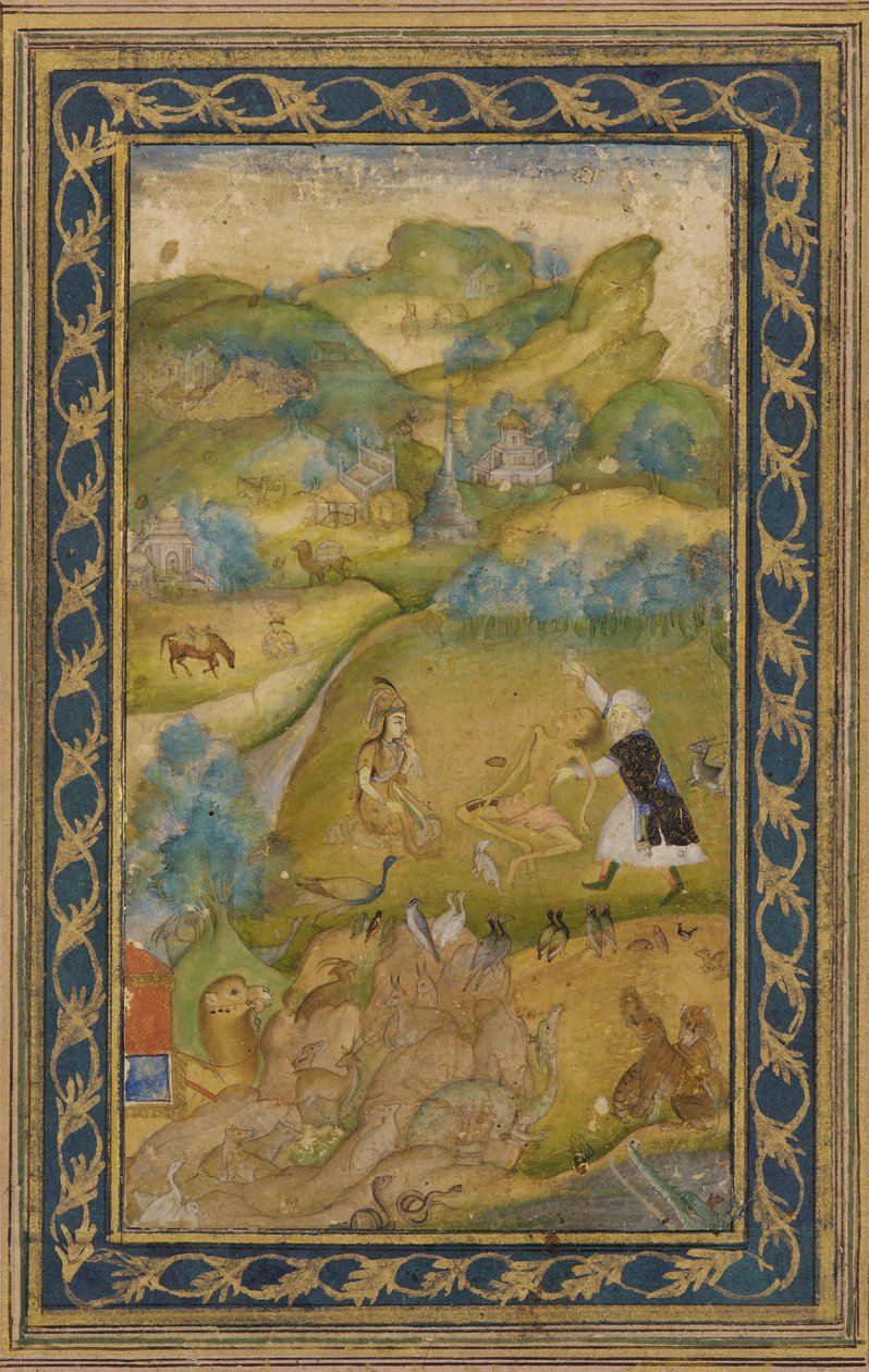 Layla en Majnun, Mughal-dynastie door Unbekannt