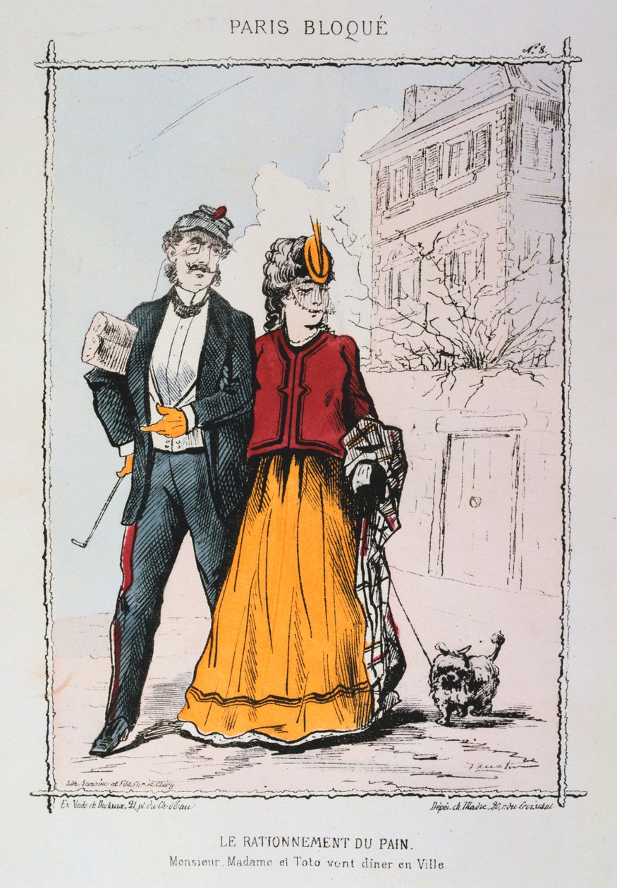Le Rationnement du Pain, 1870-1871 door Unbekannt