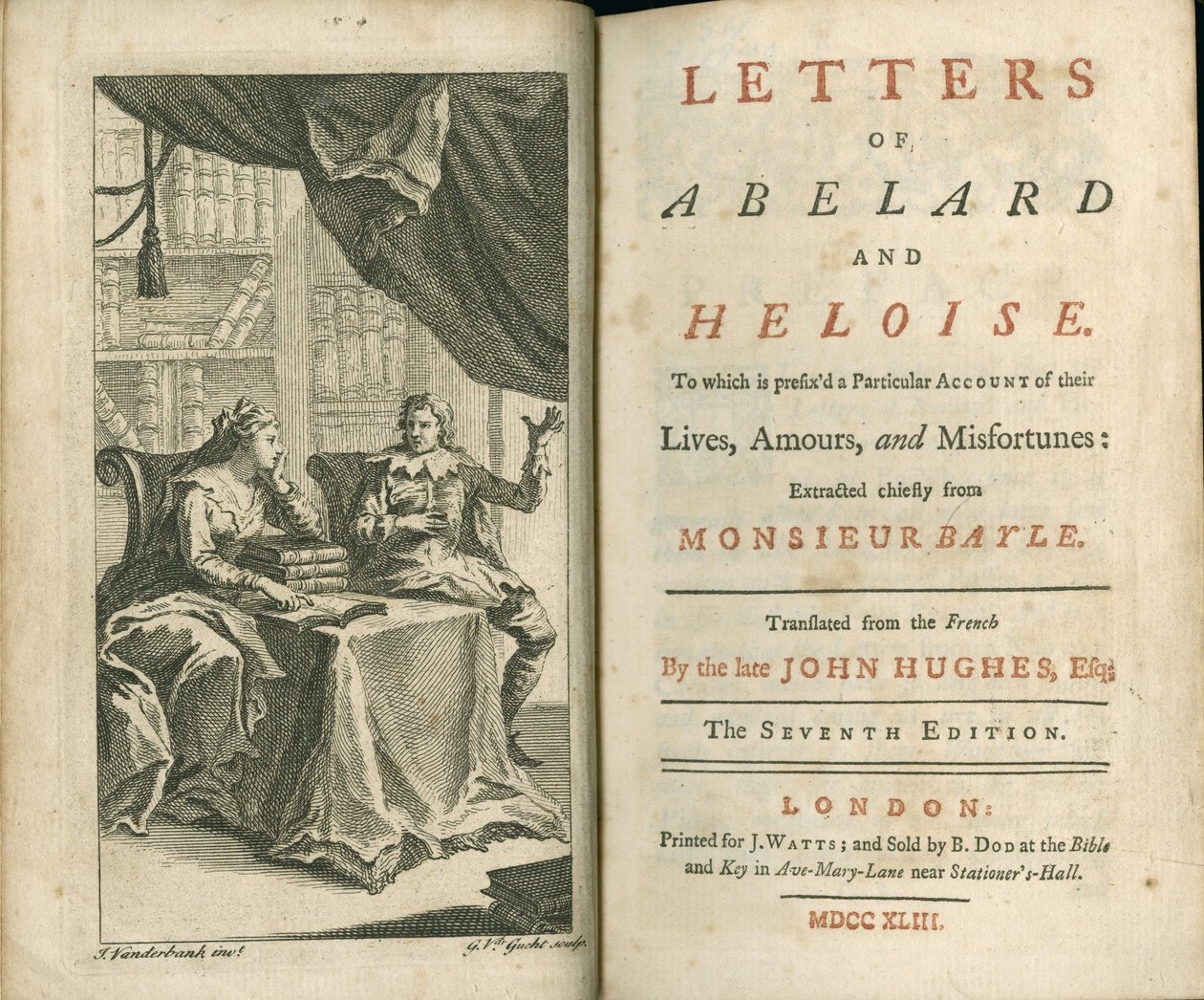 Brieven van Abelard en Heloise, 1743 door Unbekannt