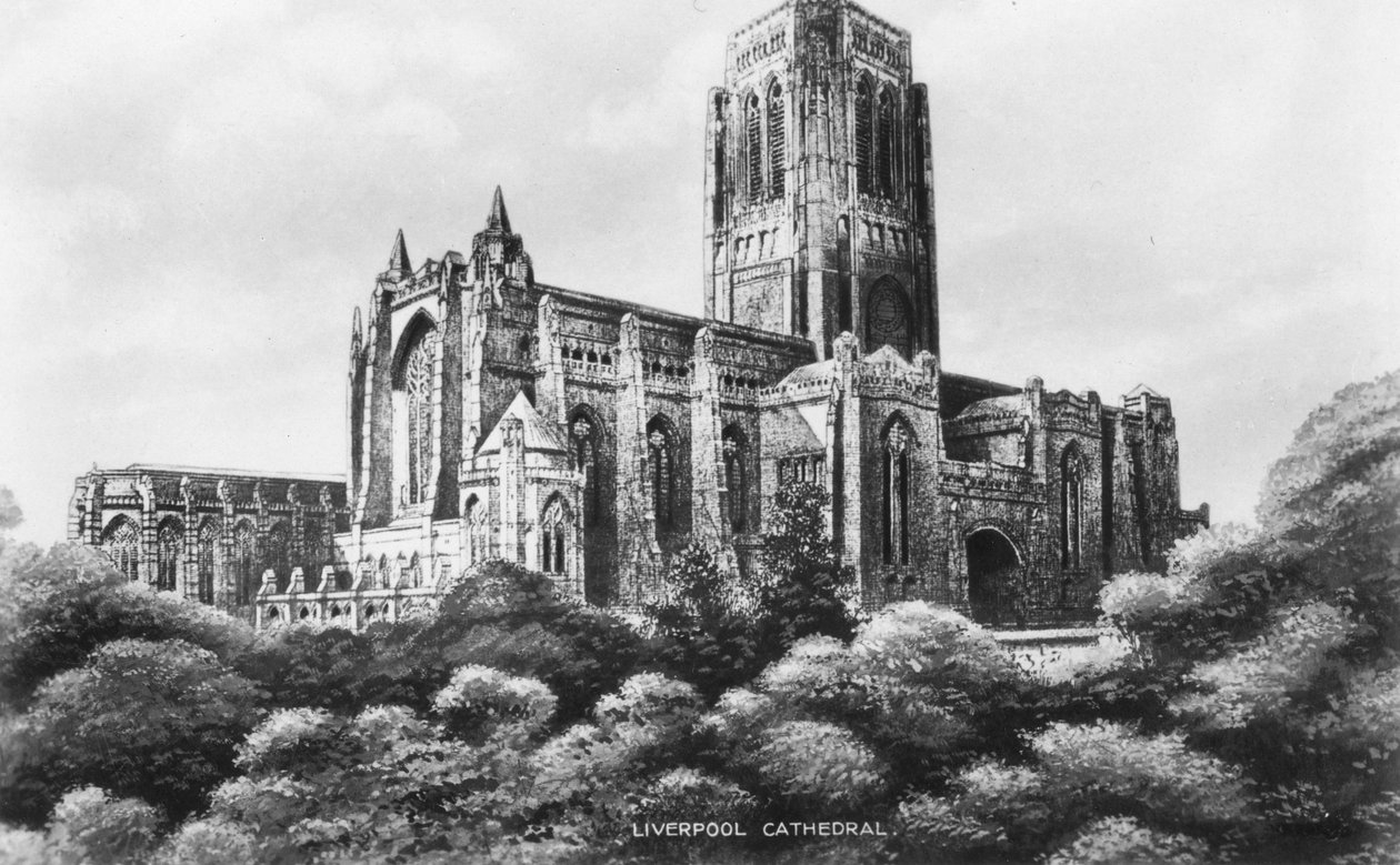 Liverpool Kathedraal, Liverpool, Merseyside, begin 20e eeuw door Unbekannt