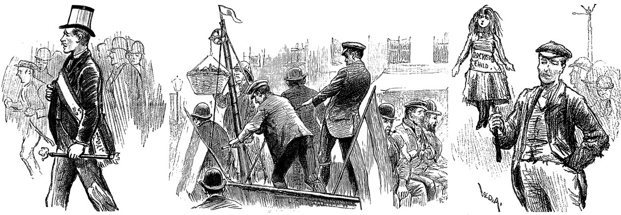 Staking van Londense dokwerkers, september 1889 door Unbekannt