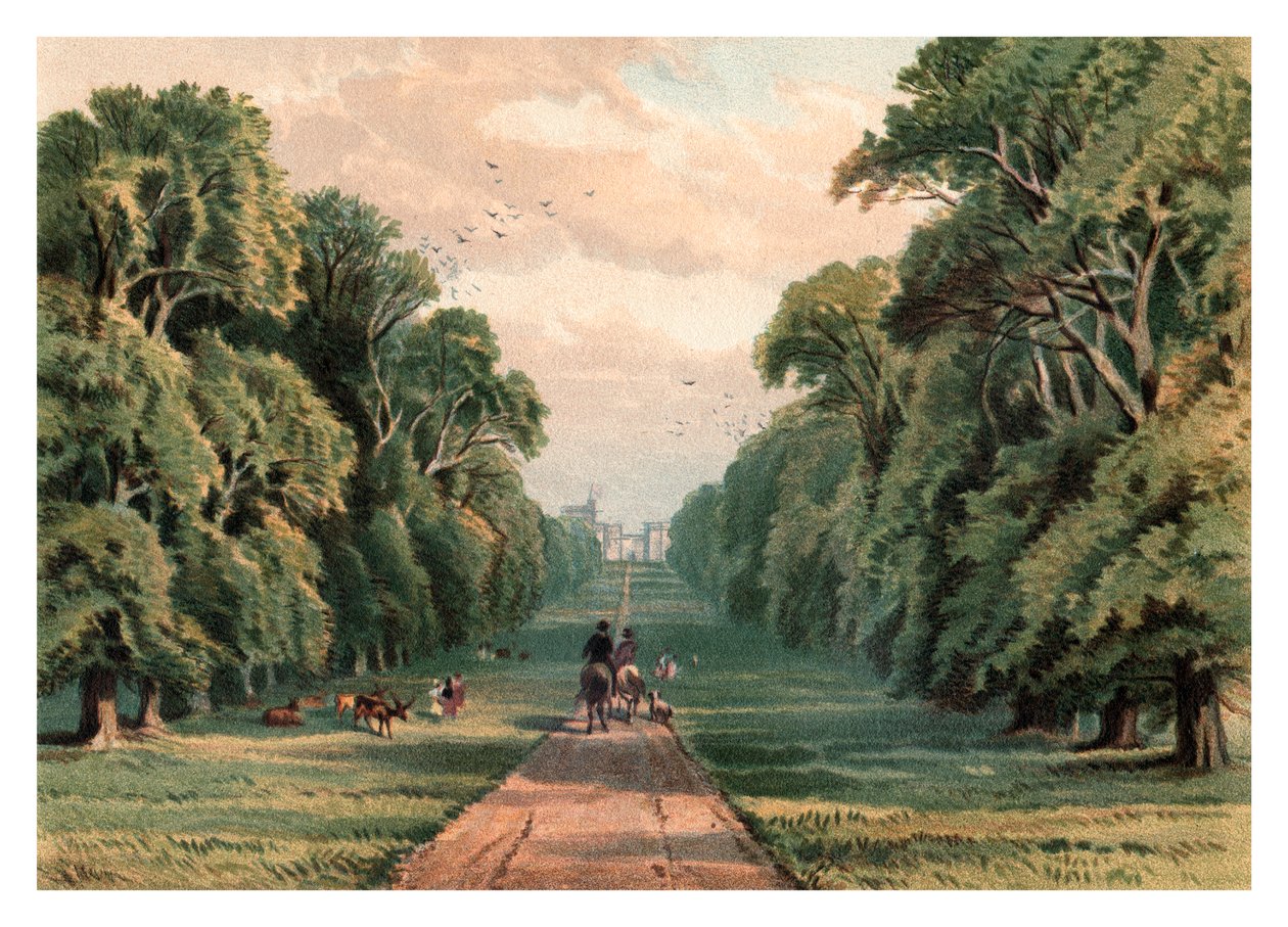 Lange wandeling, Windsor Park, 1880 door Unbekannt