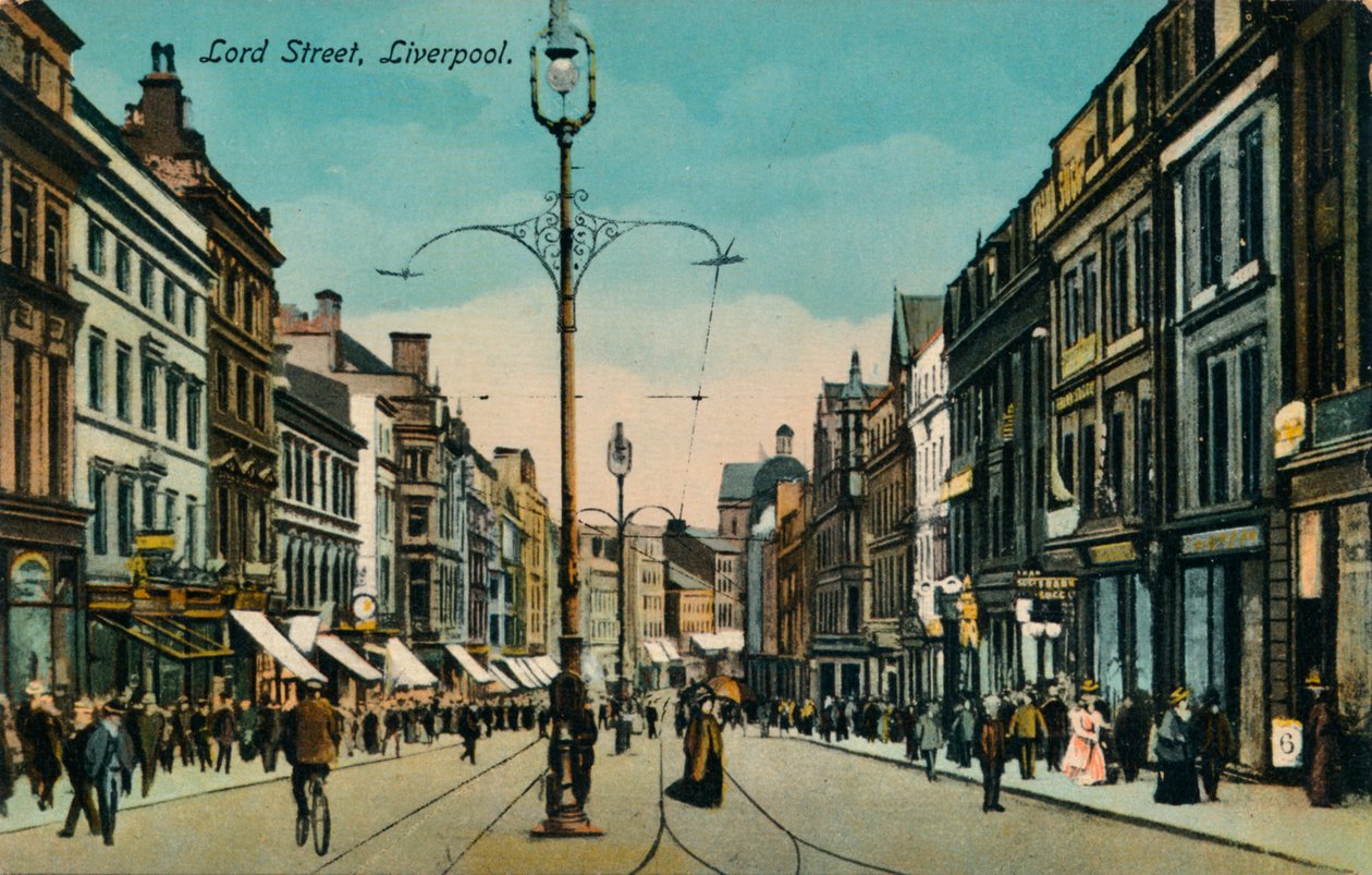 Lord Street, Liverpool, ca. 1910 door Unbekannt