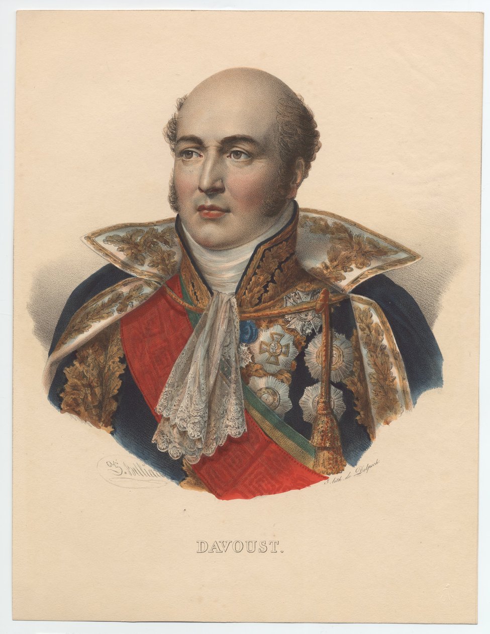 Louis-Nicolas Davout, maarschalk van Frankrijk door Unbekannt
