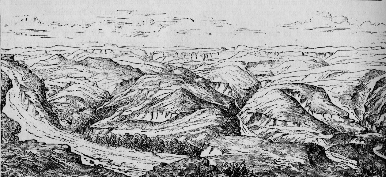 Magdala, en de Vallei van de Bashilo, ca. 1880 door Unbekannt