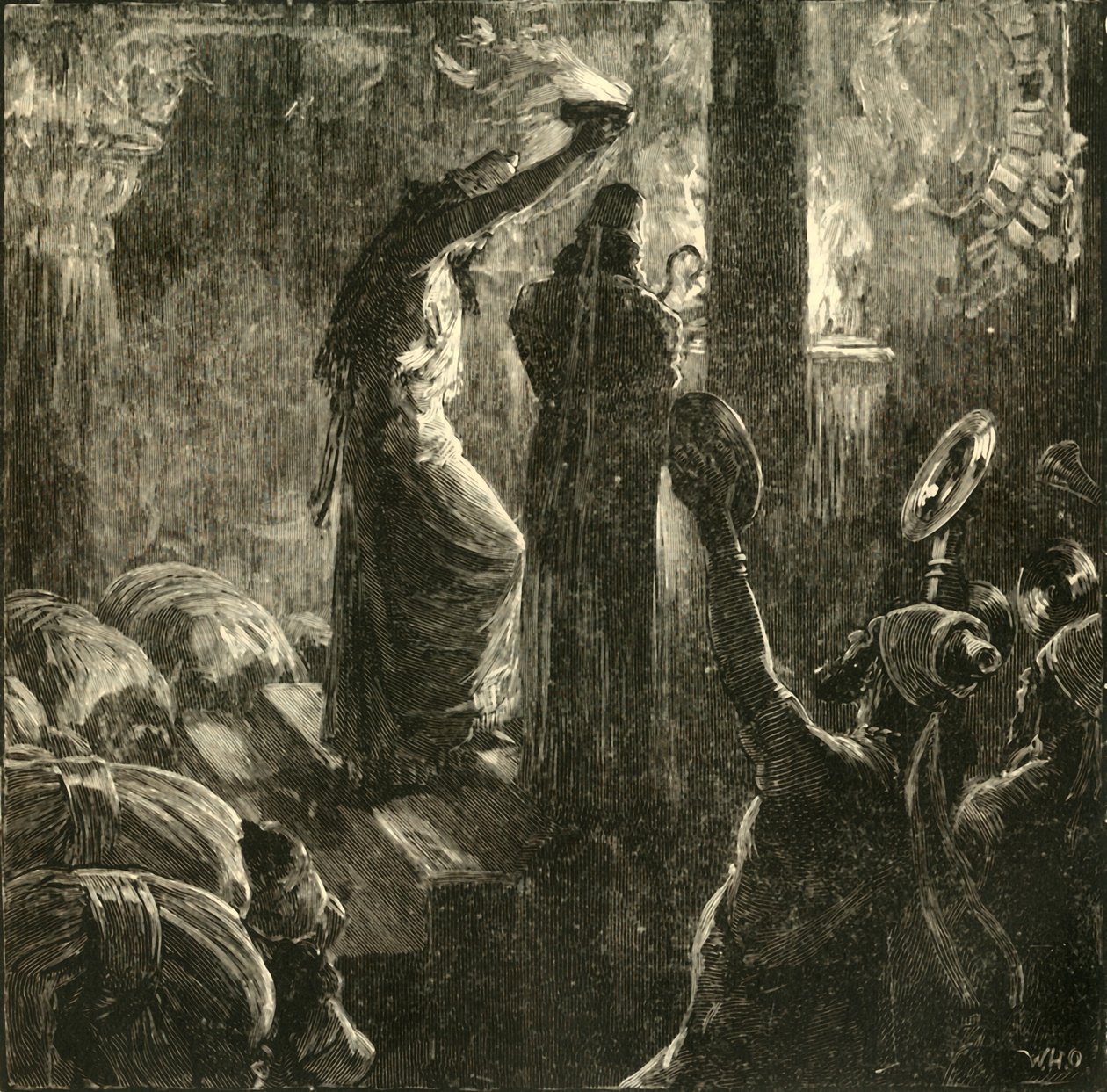 Magi rond het heilige vuur, 1890 door Unbekannt