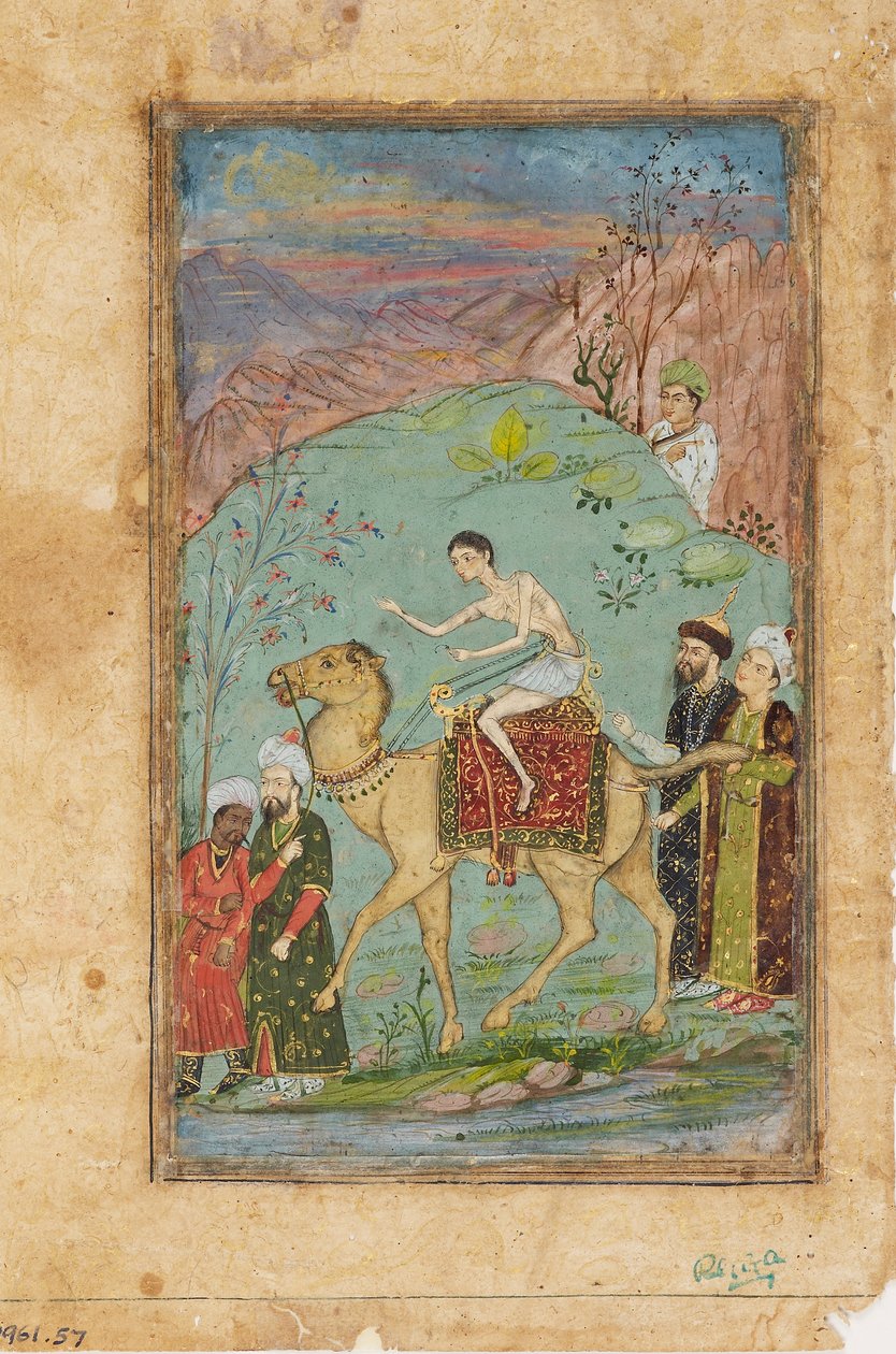 Majnun op een kameel, 19e eeuw door Unbekannt