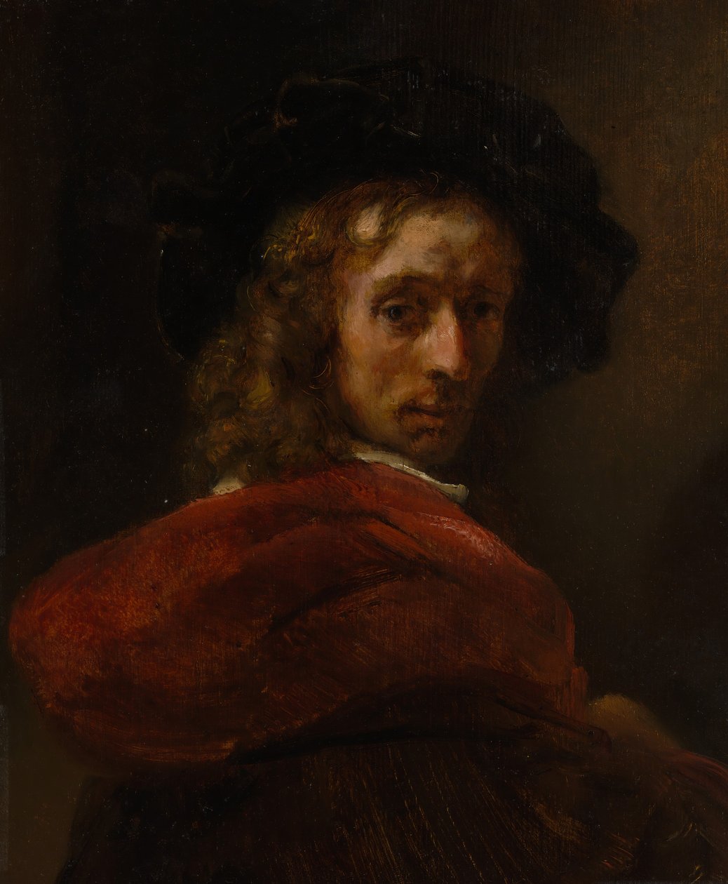 Man in een rode mantel door Unbekannt