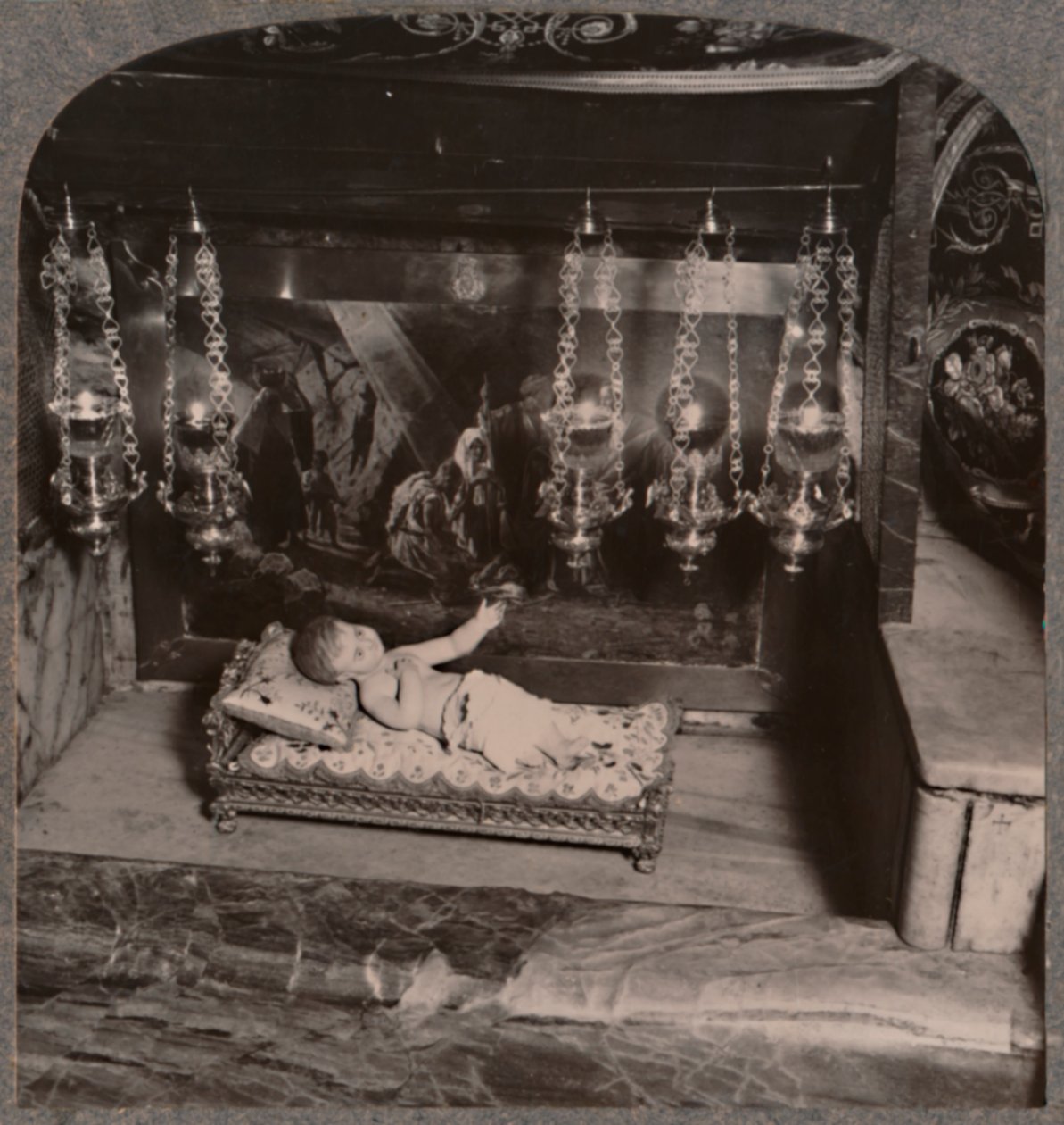 Kribbe van Christus, Geboortekerk, Bethlehem, ca. 1900 door Unbekannt