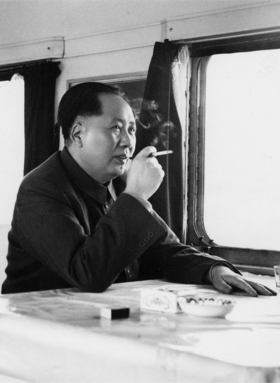 Mao Zedong, Chinese communistische revolutionair en leider, ca. 1950s door Unbekannt