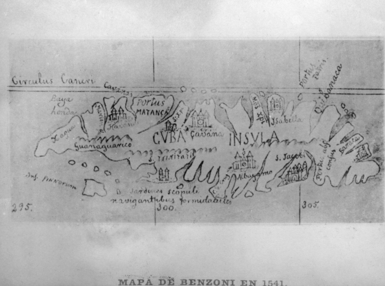 Kaart van Benzoni, 1541, 1920s door Unbekannt
