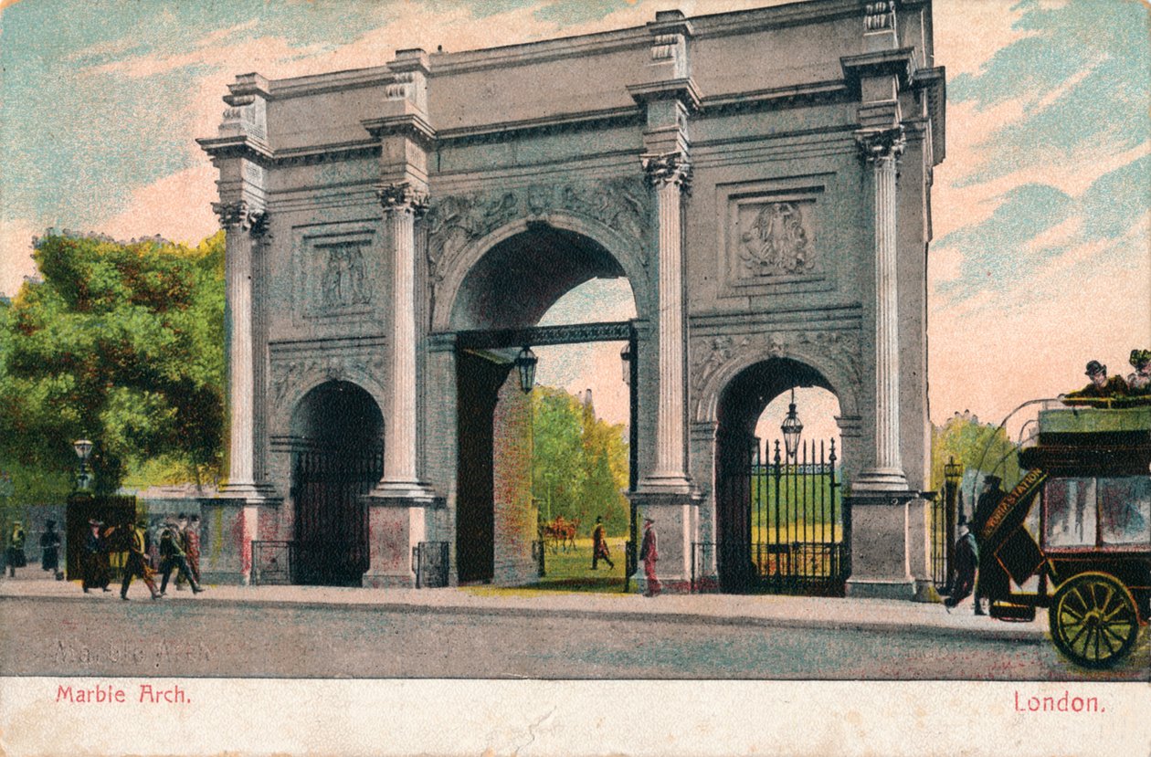 Marble Arch, Londen, ca. 1906 door Unbekannt