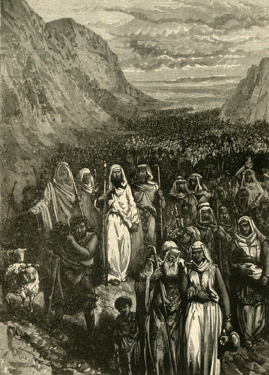 De mars van de Israëlieten, 1890 door Unbekannt