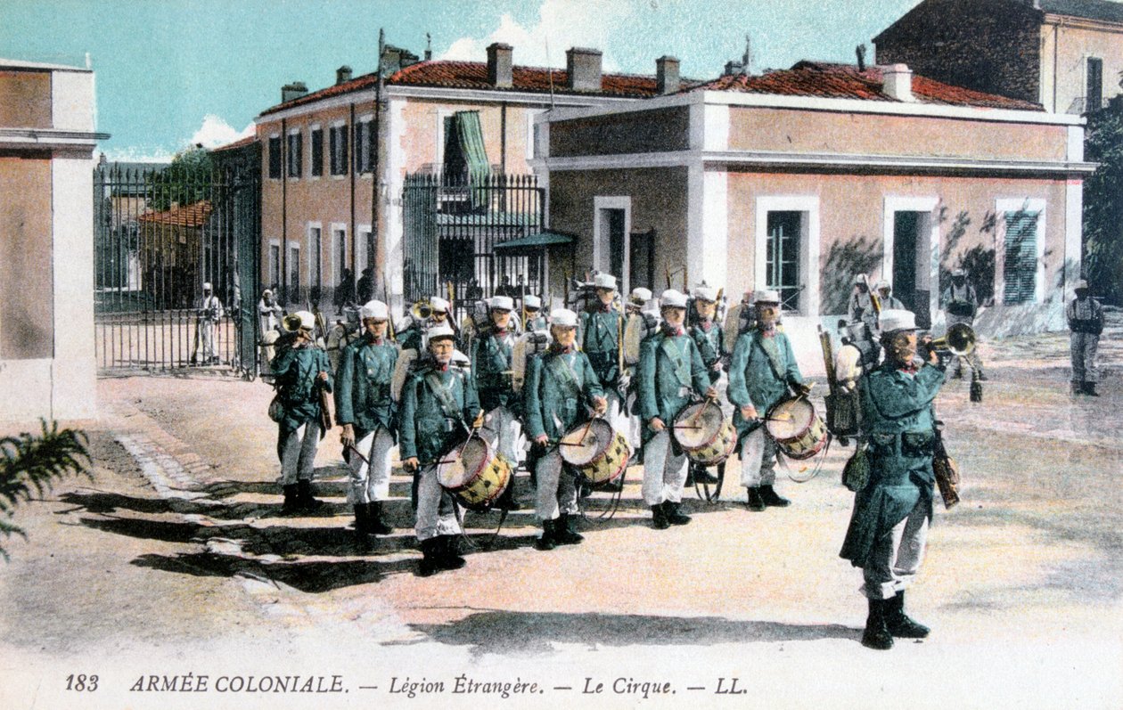 Marcherende band, Franse Vreemdelingenlegioen, ca. 1910 door Unbekannt
