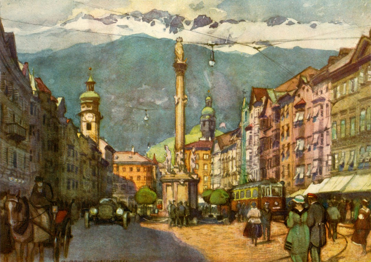 Maria Theresienstrasse, circa 1929 door Unbekannt