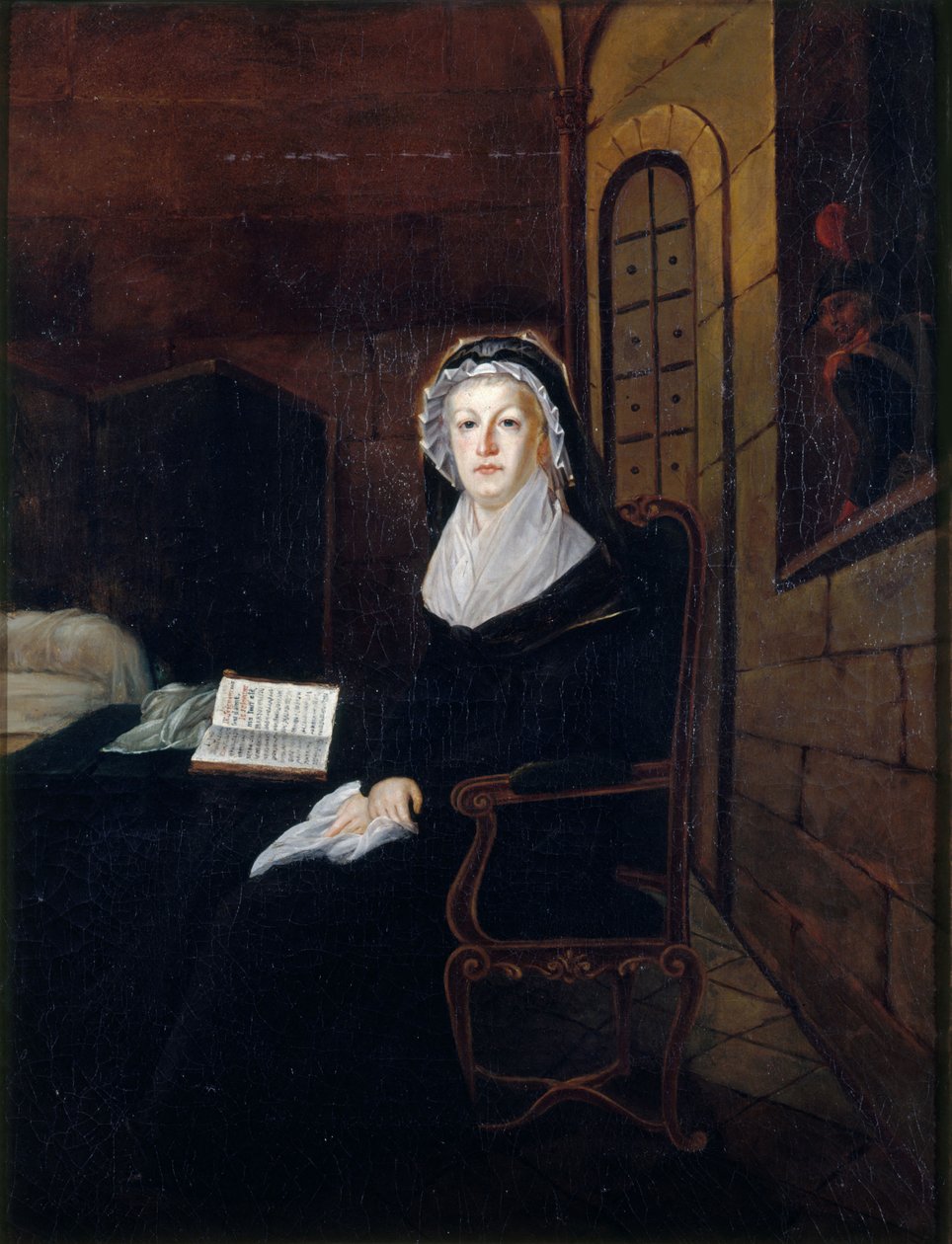 Marie Antoinette in de Conciergerie, ca. 1815 door Unbekannt