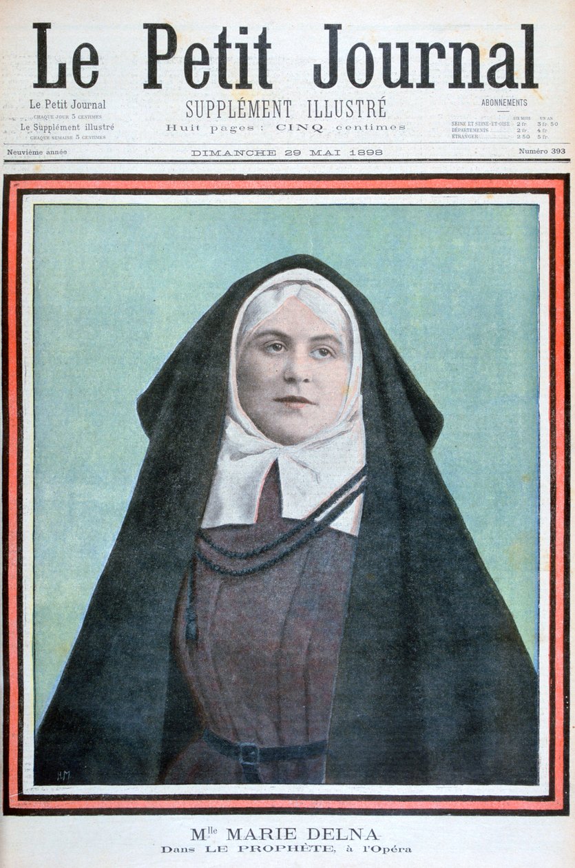 Marie Delna in de opera Prophète, 1898 door Unbekannt