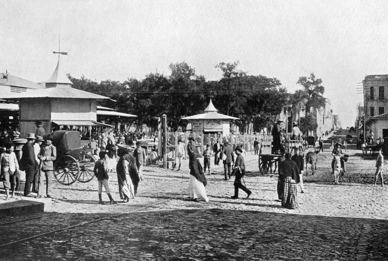 Marktplaats, Asuncion, Paraguay, 1911 door Unbekannt
