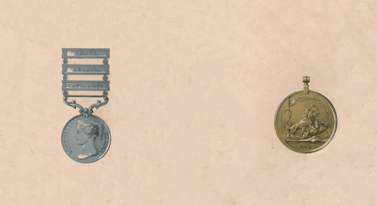 Medailles voor veldslagen in India, ca. 1911e eeuw door Unbekannt
