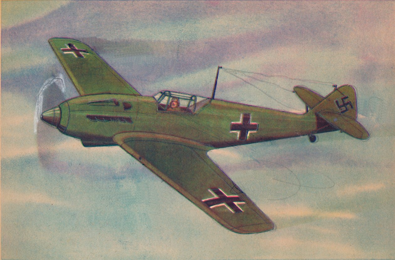 Messerschmitt M.E. 109 jachtvliegtuig, ca. 1944 door Unbekannt