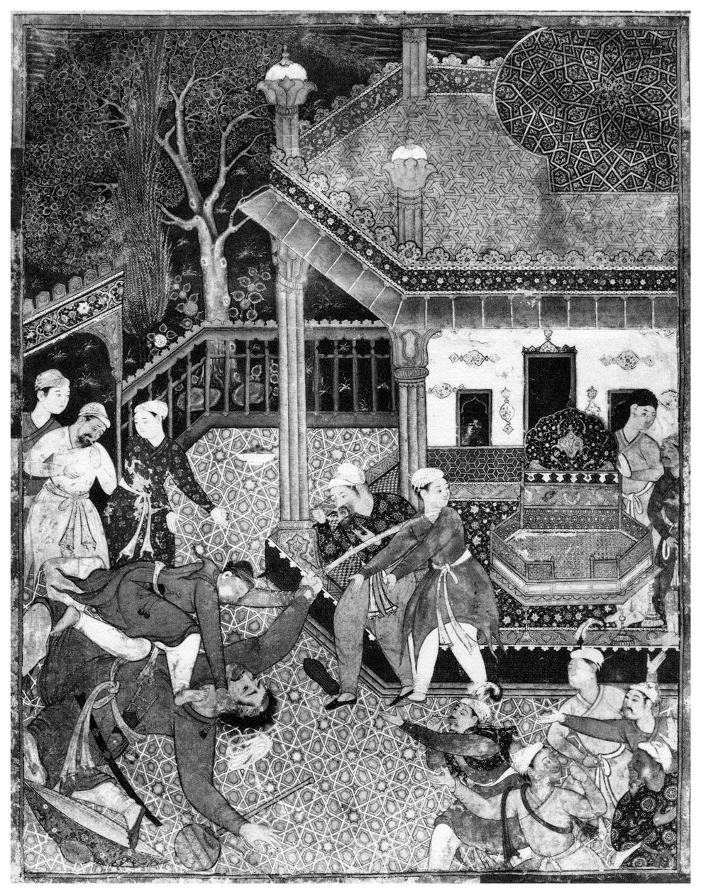 Miniatuur uit de Dastan e-Amir Hamza, ca. 1500 1958 door Unbekannt