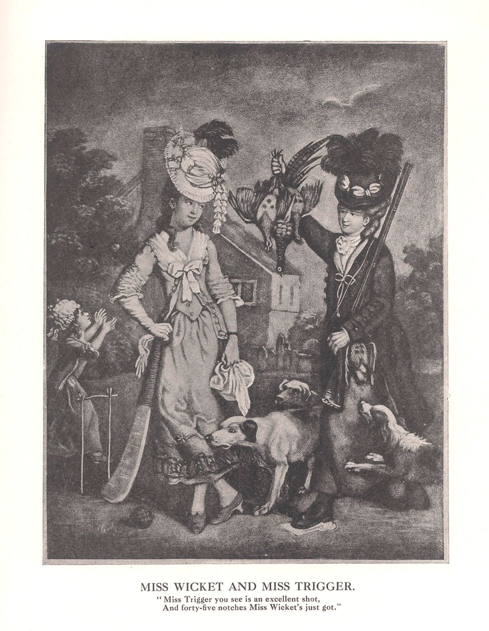 Miss Wicket en Miss Trigger, ca. 1778, 1912 door Unbekannt