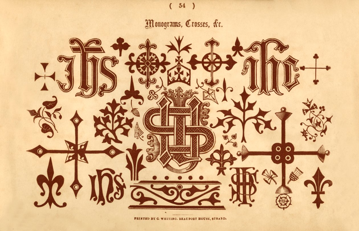 Monogrammen, Kruisen, enz., 1862 door Unbekannt