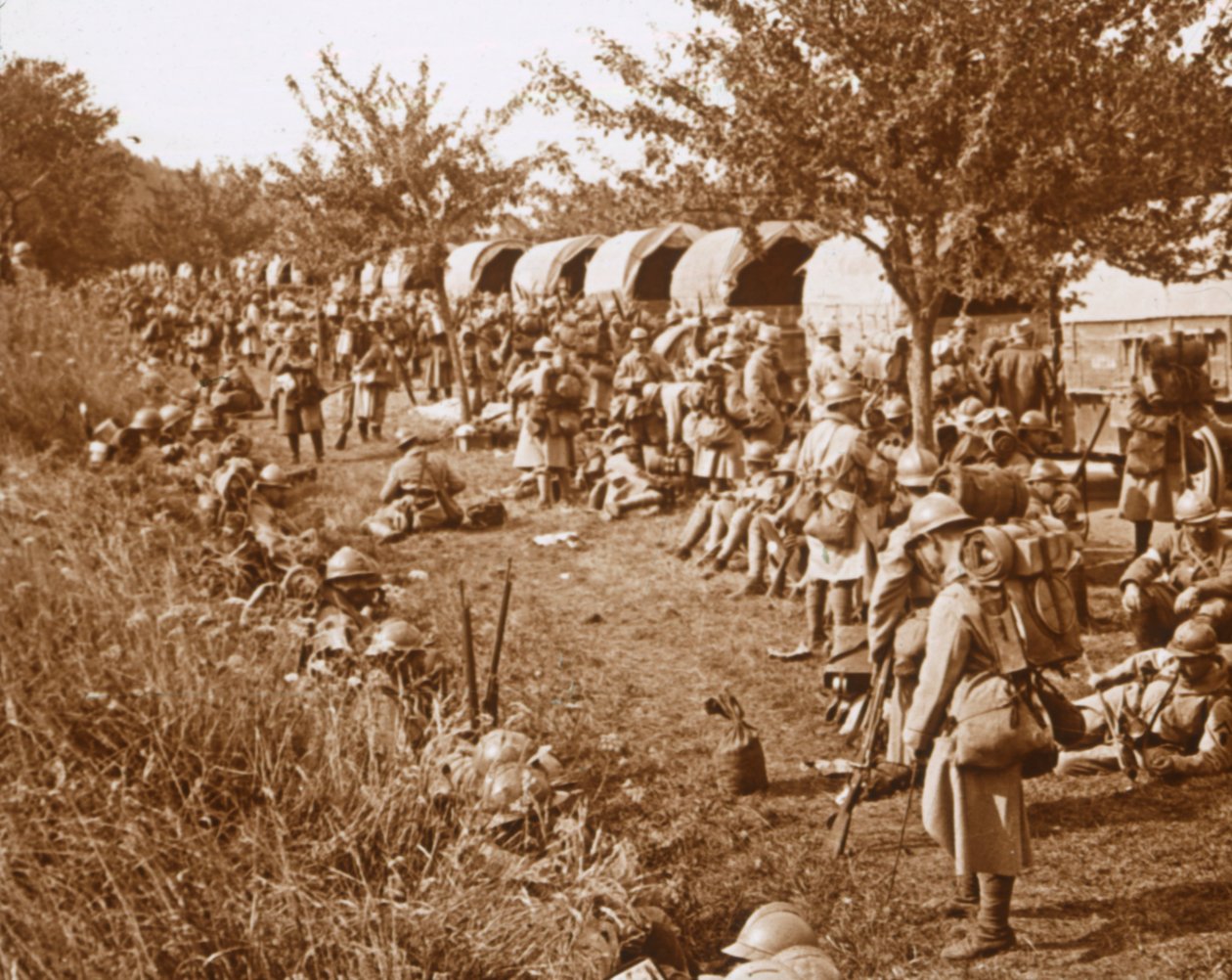 Vertrek, weg naar Foix, Frankrijk, ca. 1914-1918 door Unbekannt