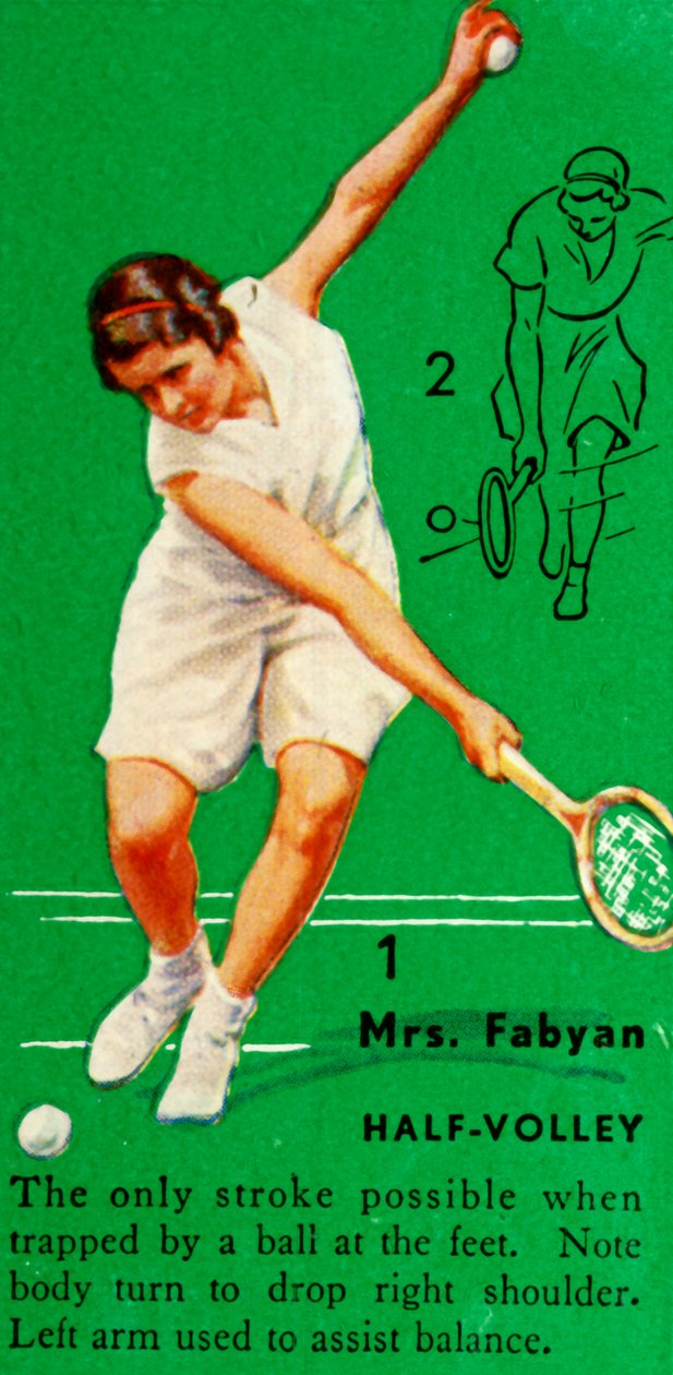 Mevrouw Fabyan - Half-Volley, ca. 1935 door Unbekannt