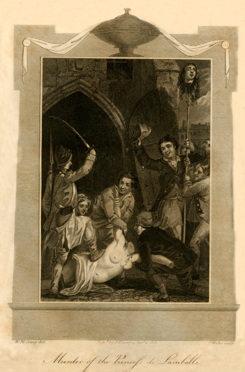 Moord op de Prinses de Lamballe, 1792, 1816 door Unbekannt