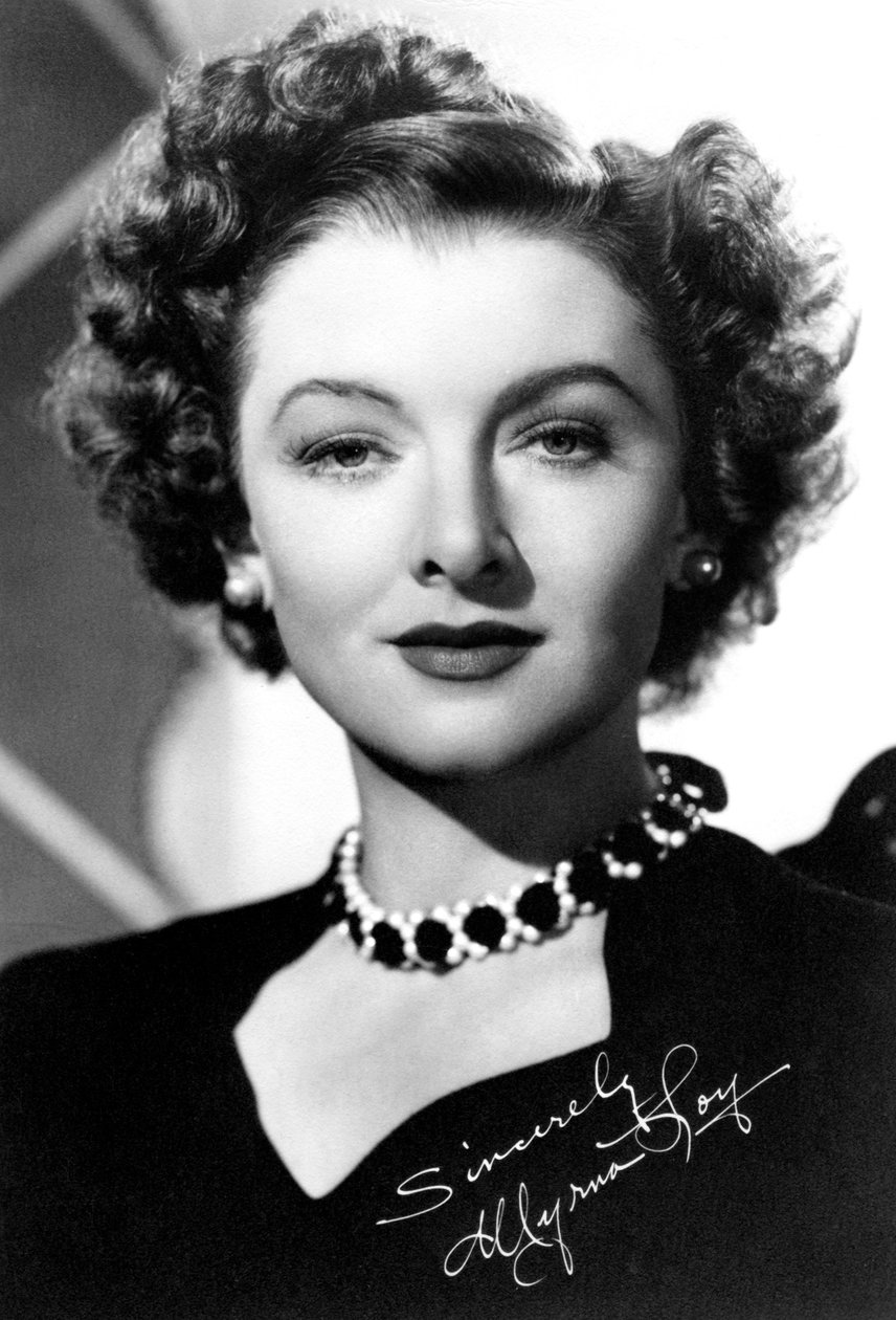 Myrna Loy 1905-1993, Amerikaanse actrice, ca. 1930s-1940s door Unbekannt