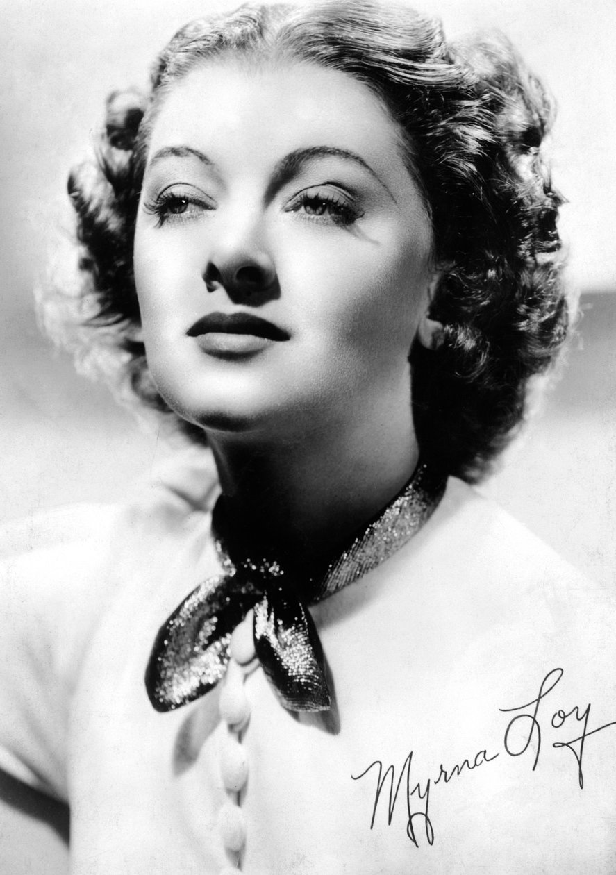 Myrna Loy 1905-1993, Amerikaanse actrice, ca. 1930s-1940s door Unbekannt