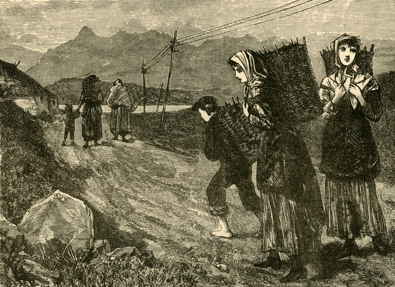 Inboorlingen op weg naar turf, 1898 door Unbekannt