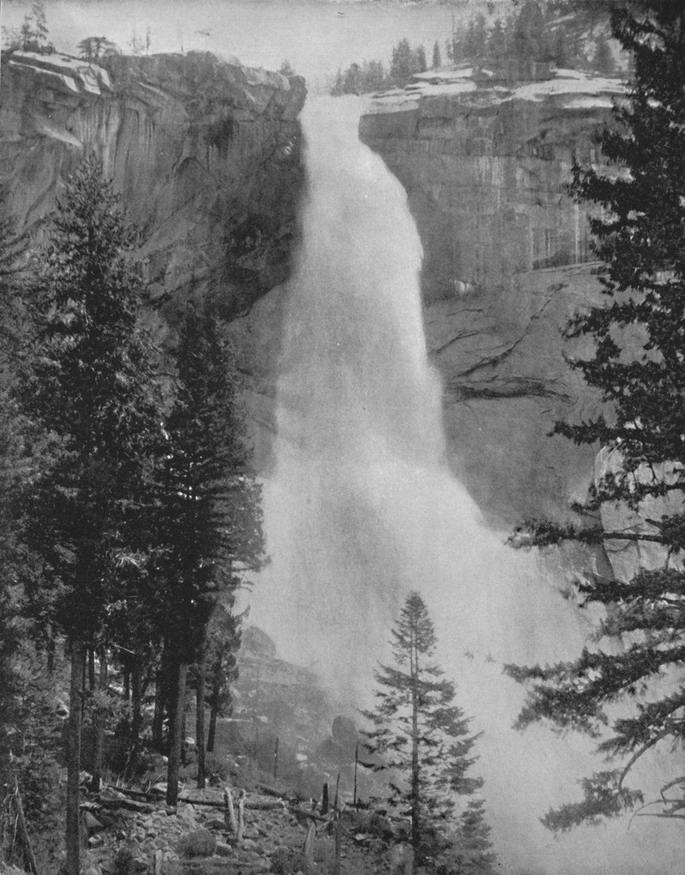 Nevada Fall in de Yosemite Valley, 19e eeuw door Unbekannt