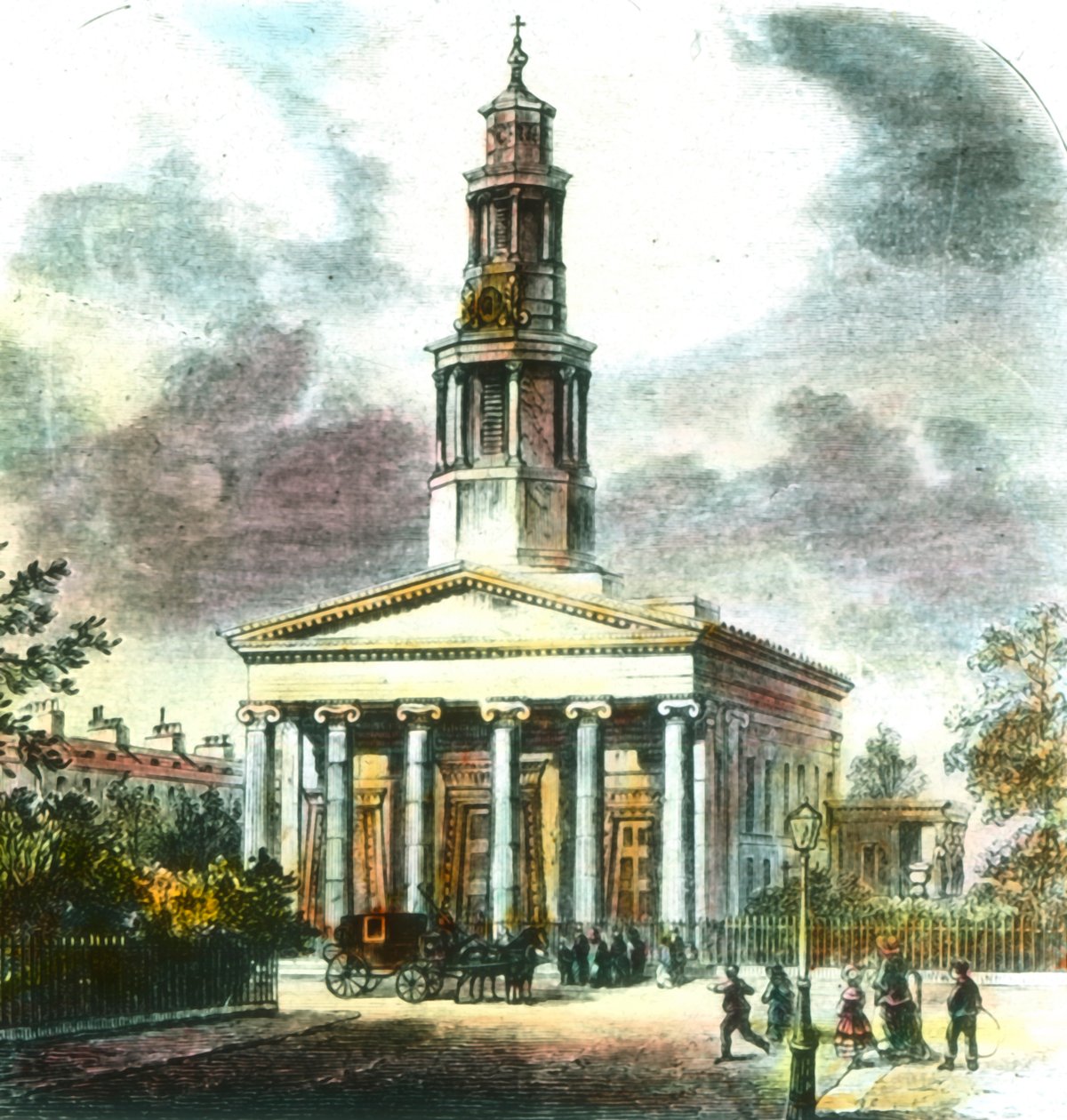 Nieuwe St. Pancras kerk, 19e eeuw door Unbekannt