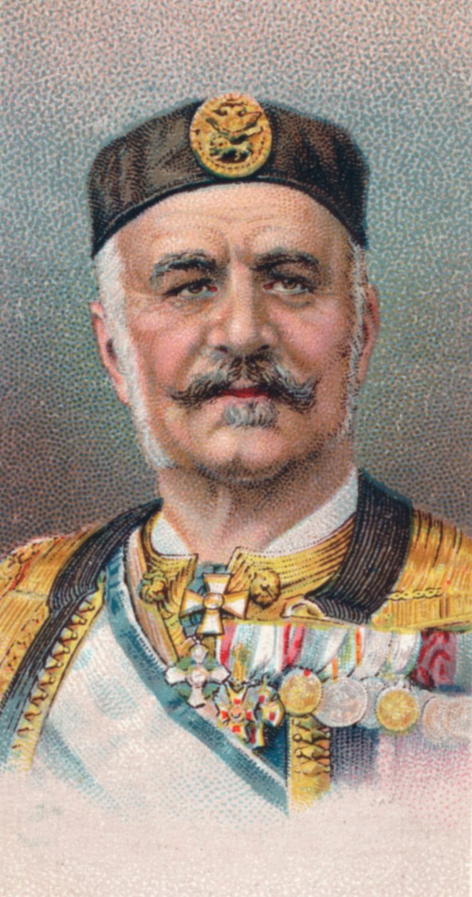Nicholas I 1841-1921, koning van Montenegro, 1917 door Unbekannt