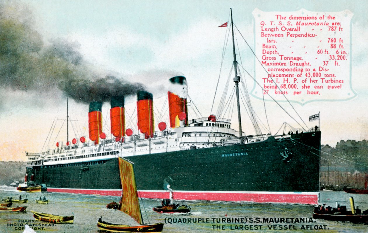 Oceaanstomer RMS Mauretania, 20e eeuw door Unbekannt
