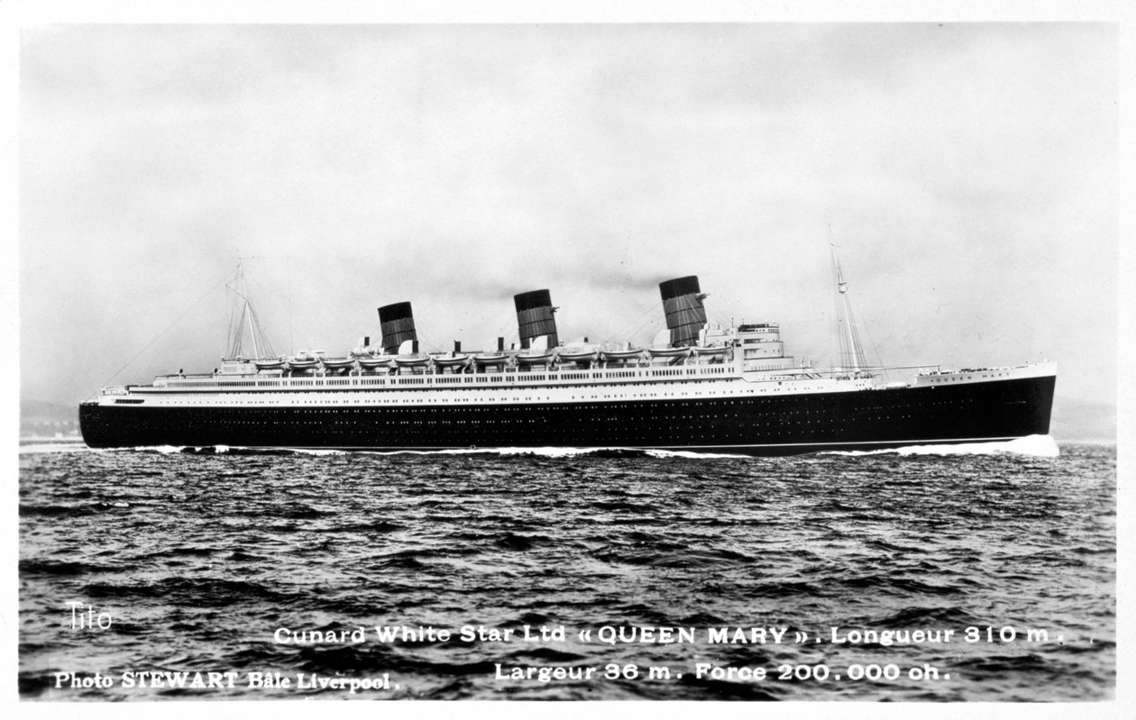 Oceaanstomer RMS Queen Mary, 20e eeuw door Unbekannt