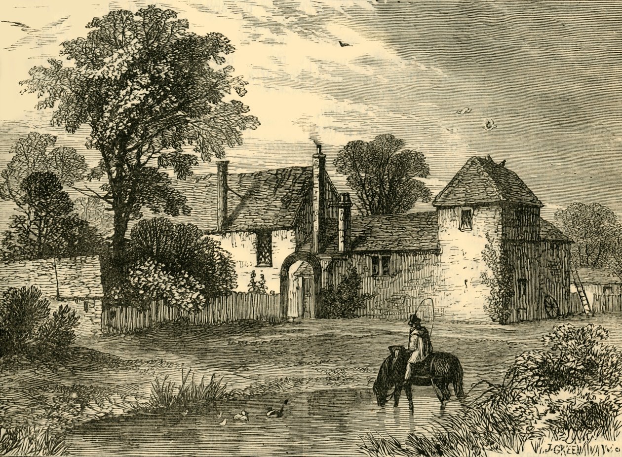 Oud Chalk Farm in 1730, ca. 1876 door Unbekannt