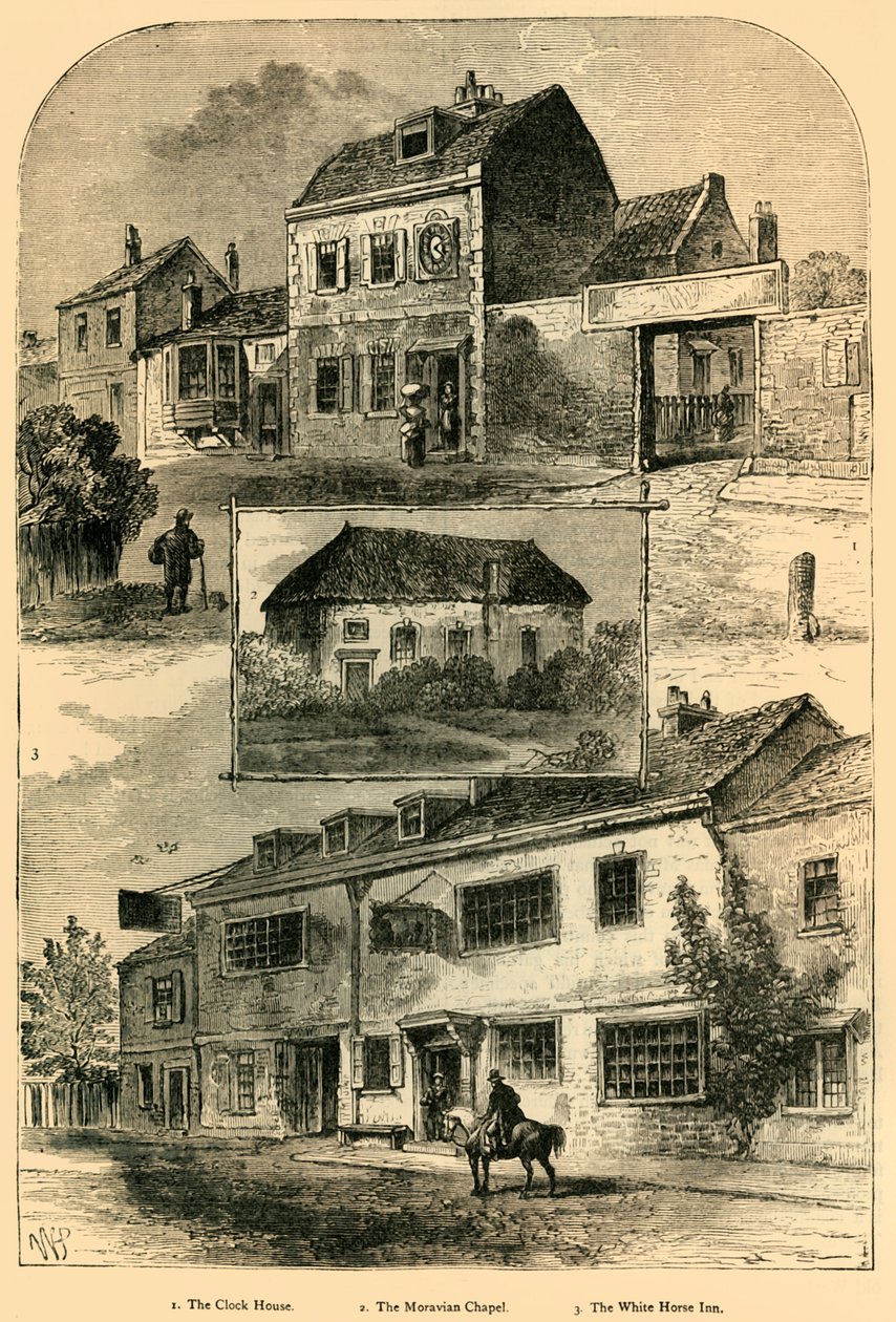 Oud Chelsea in 1750, ca. 1876 door Unbekannt