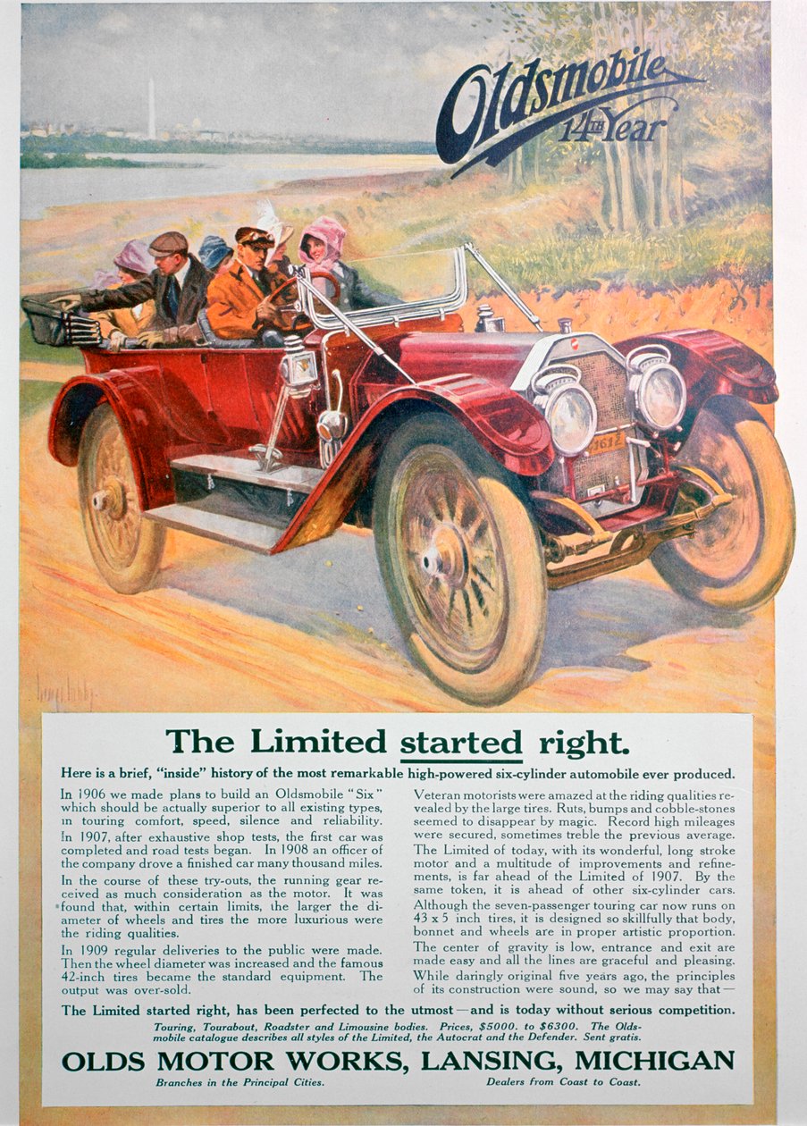 Oldsmobile autoreclame, 1911 door Unbekannt