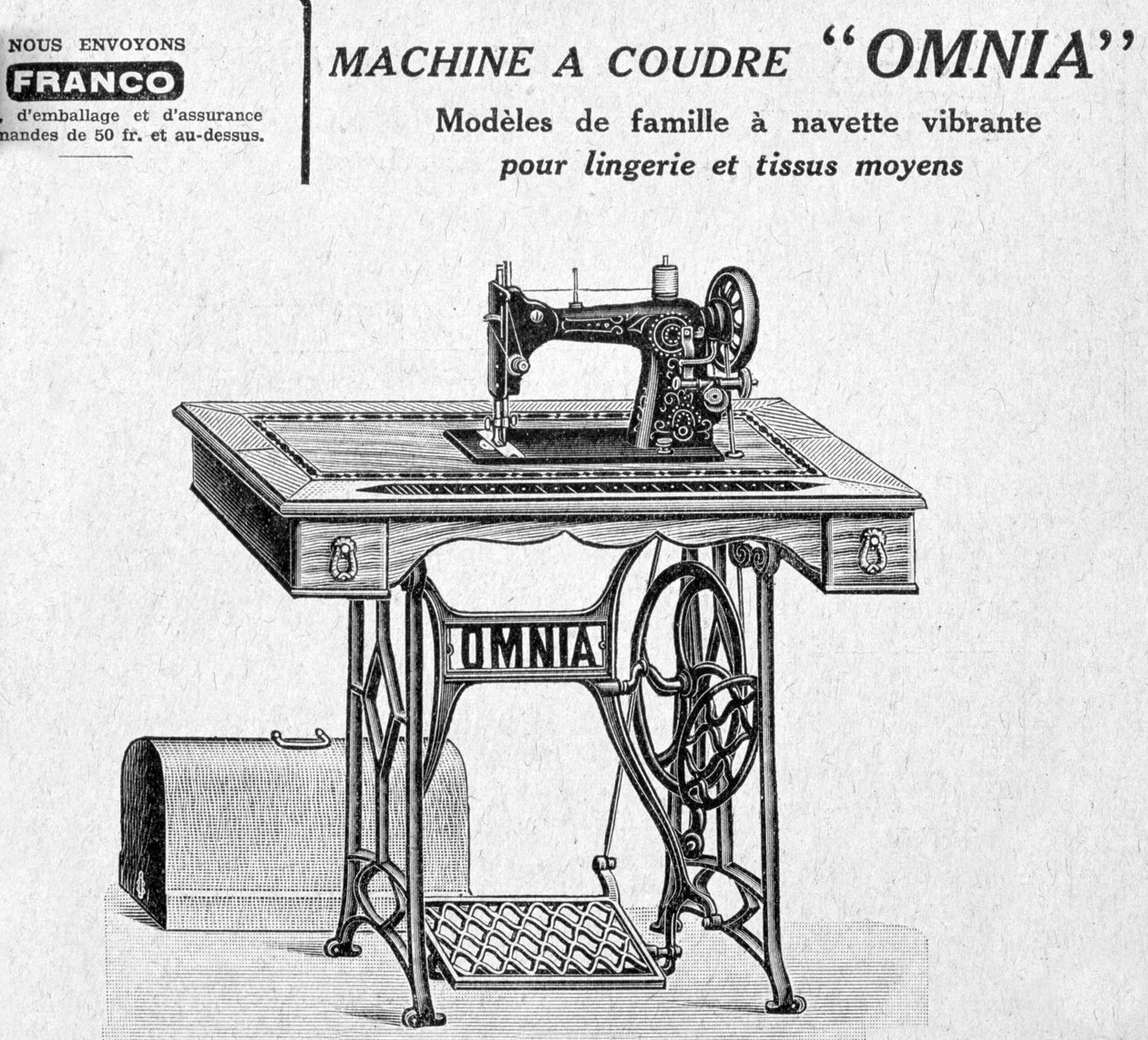 Omnia naaimachines advertentie, 20e eeuw door Unbekannt