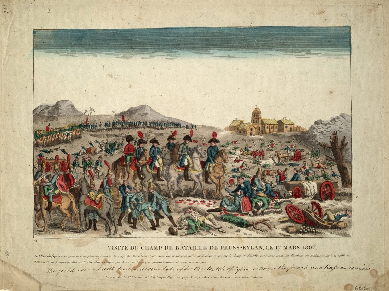 Op het slagveld van Eylau, 1807 door Unbekannt