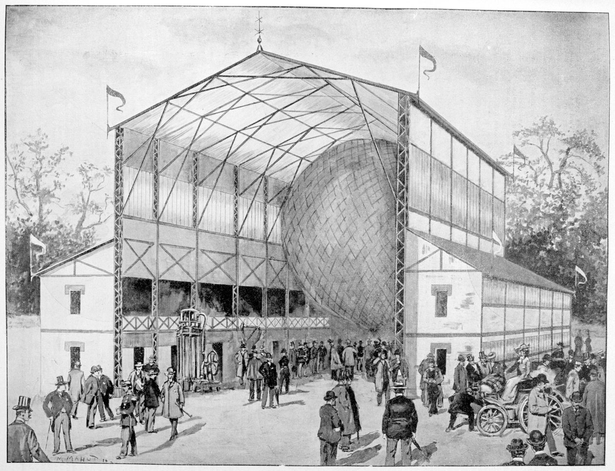 Een van de Grote Attracties van Vincennes, Parijs, 1900 door Unbekannt