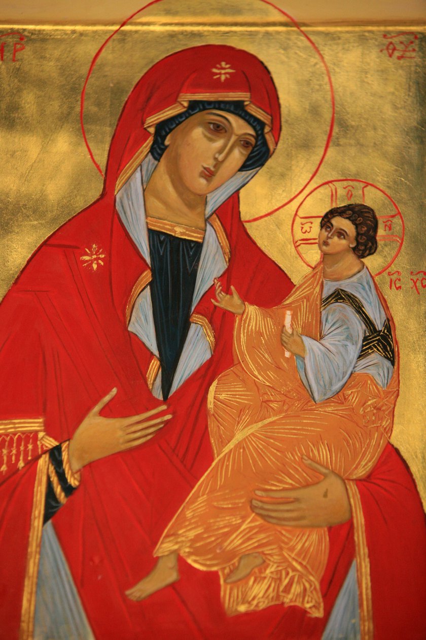 Orthodox icoon: Maria en Jezus, Parijs, Frankrijk door Unbekannt