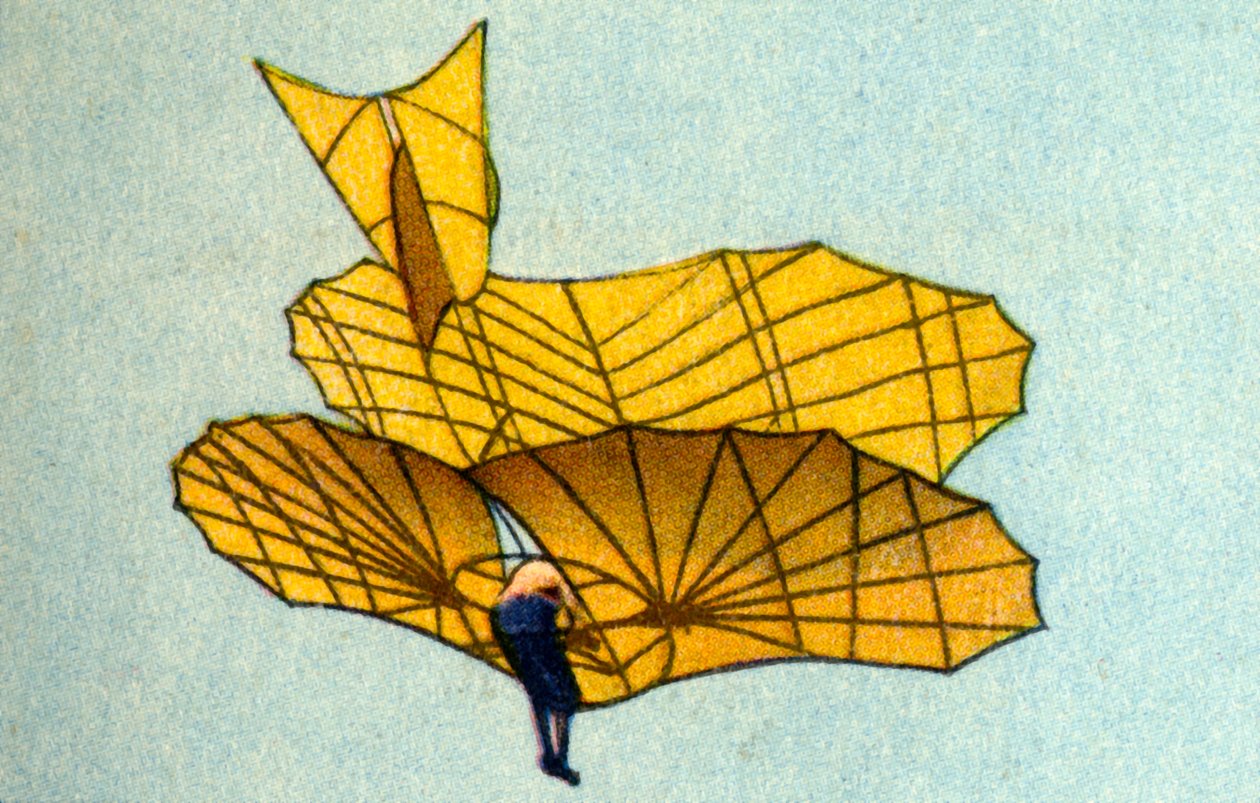 Otto Lilienthals zweefvliegtuig, 1890s door Unbekannt