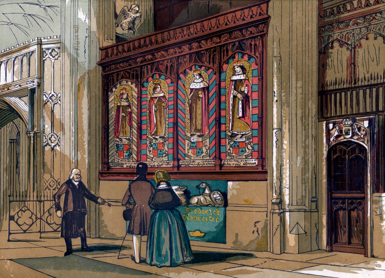 Geschilderd scherm, St Georges Chapel, 19e eeuw door Unbekannt