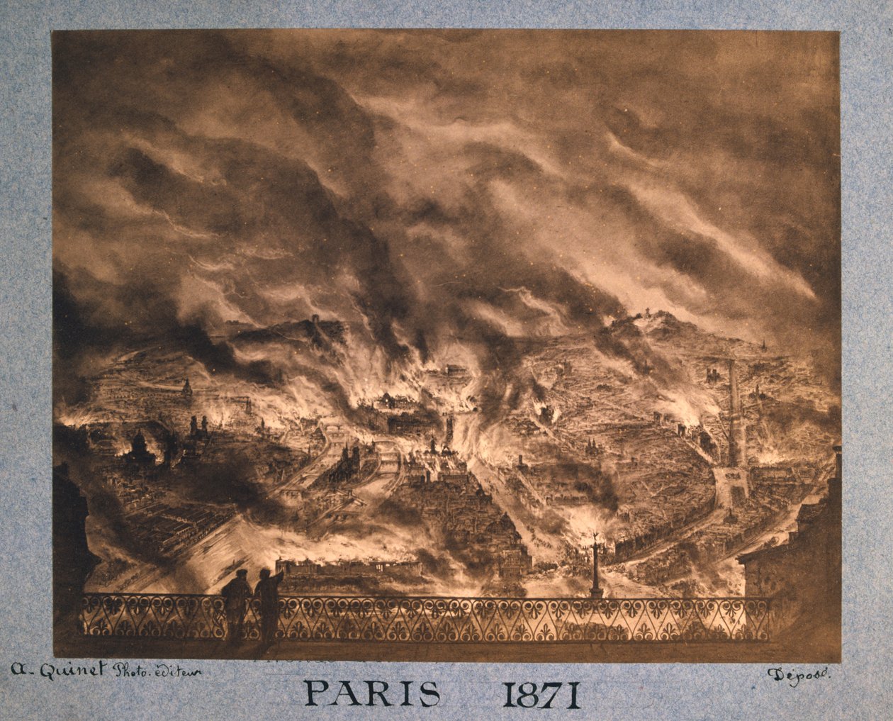 Parijs in vlammen, 1871 door Unbekannt
