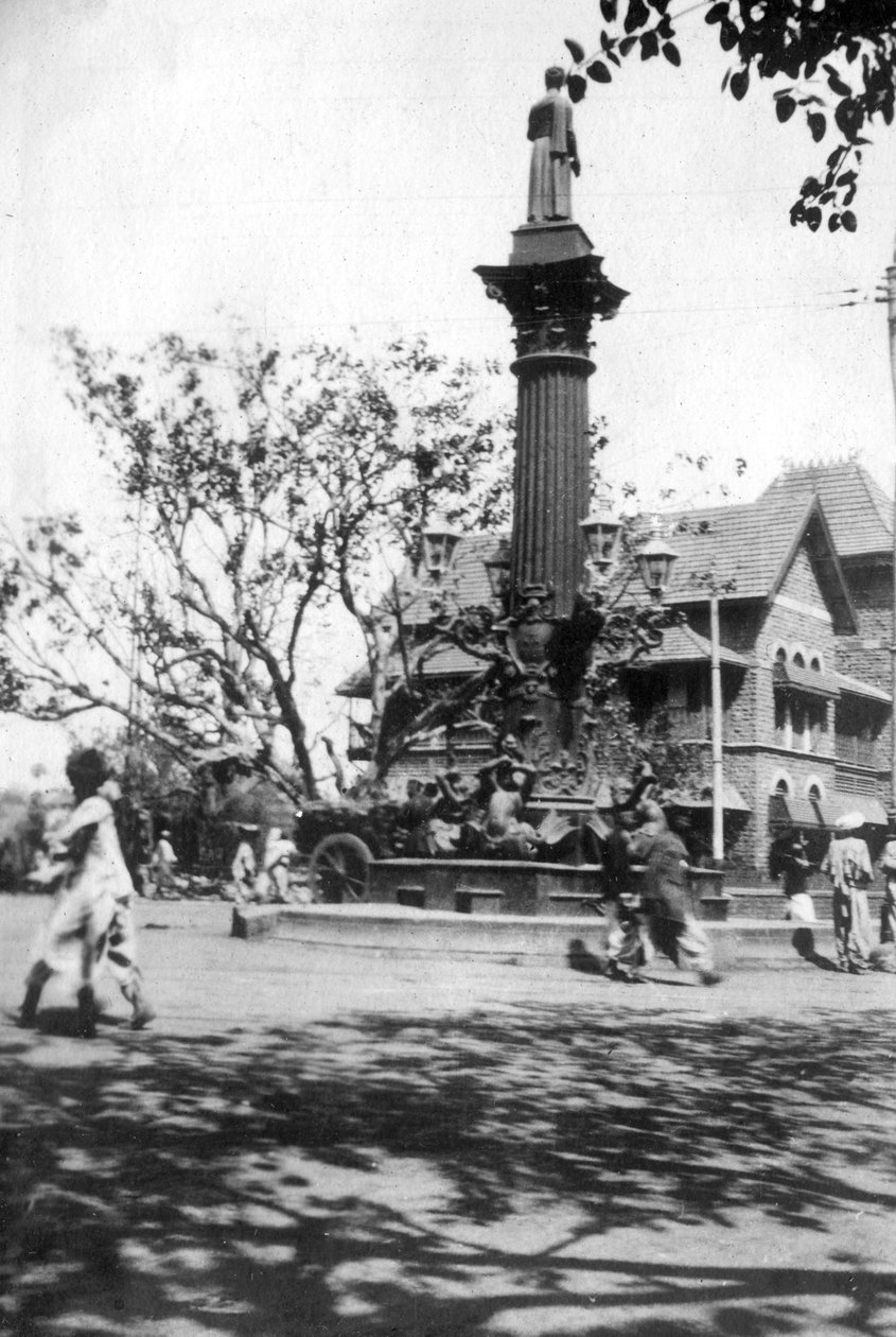 Parsees herdenkingsfontein, Mumbai, India, ca. 1918 door Unbekannt