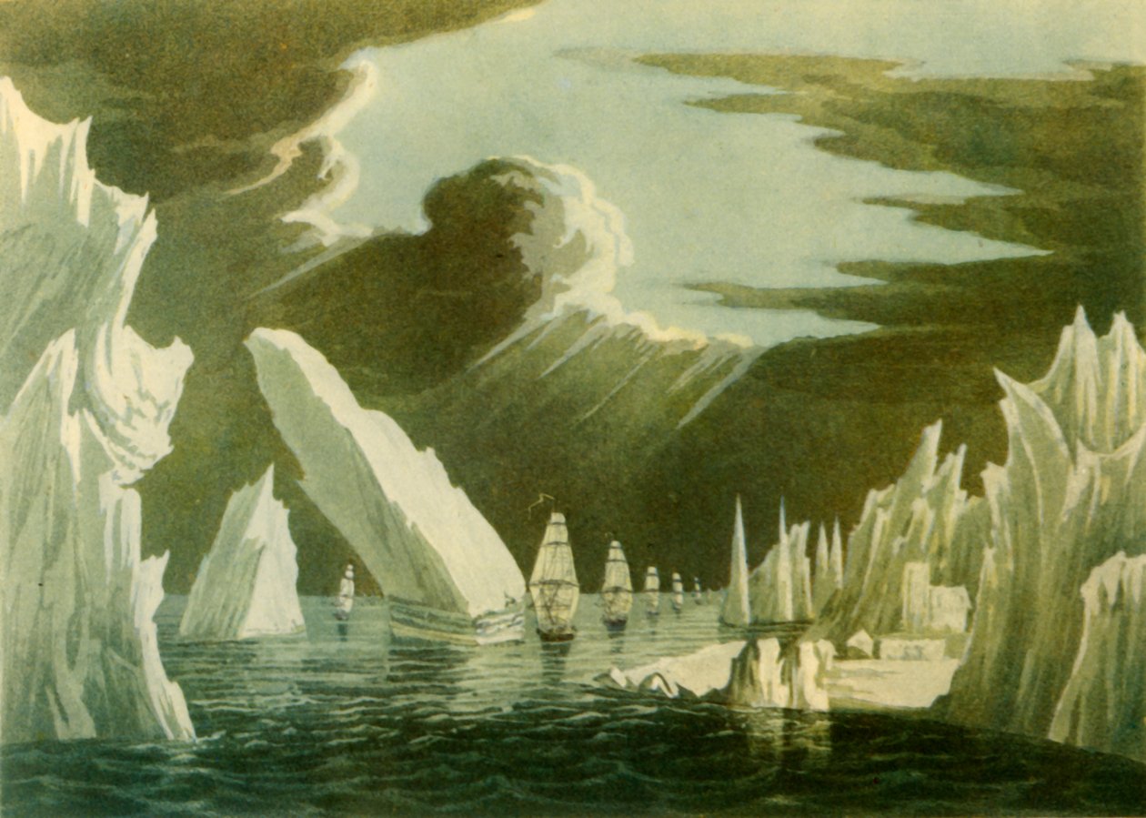 Passage door het ijs, juni 1818 door Unbekannt